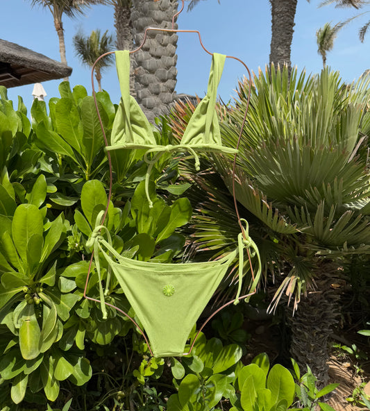 Tie Side Bikini Bottoms - Palm